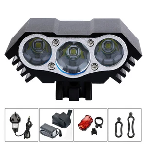Super Bright Bicycle Front Rear Light Waterproof Rechargeable LED Bike Light - Picture 1 of 14