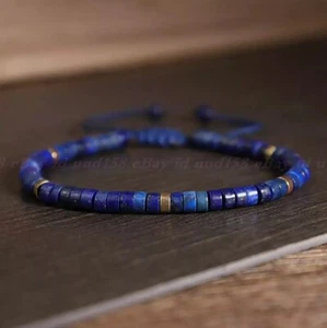 Nephrite Jade Bracelet Gemstone Natural Mineral Unique Design Adjustable Gift - Picture 1 of 13