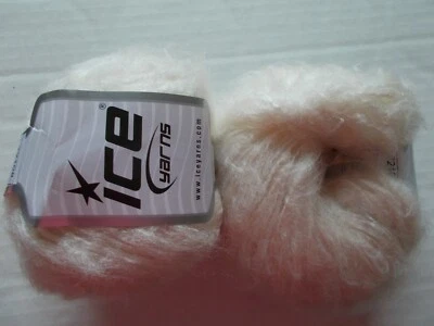 Hilos de hielo Invierno mezcla de lana hilo cepillado, crema, lote de 2 (132 yardas ea) Foto 1 de 3