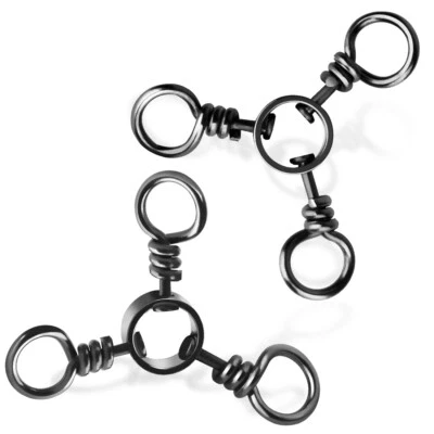 3 Way Swivel Fishing Tackle Saltwater Stainless Steel Fishing Lures Connector - Image 1 of 4