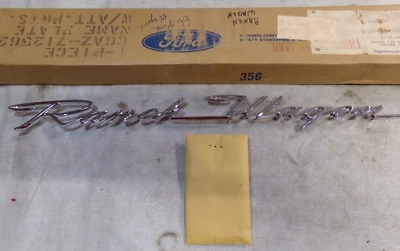 Placa de identificación, "Ranch Wagon" 1966/67 Ford Station Wagon, Nuevo de Lote Antiguo Foto 1 de 4