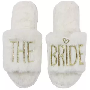 Bride Slippers - Bridal Slippers Wedding Slippers for Bride I Do Slippers for... - Picture 1 of 7