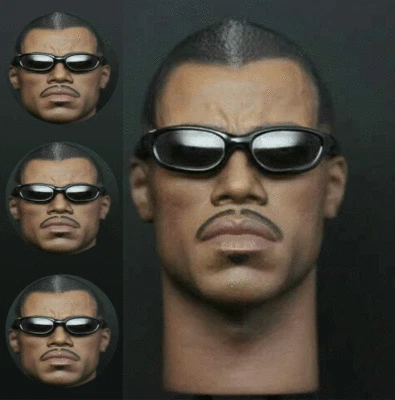 1/6th Blade Warrior Wesley Snipes cabeça esculpida modelo para boneco masculino 12" corpo brinquedo - Imagem 1 de 2