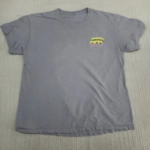 Girlie Girl Shirt Womens Large School Bus Graphic Gray Short Sleeve Preppy - Picture 1 of 8