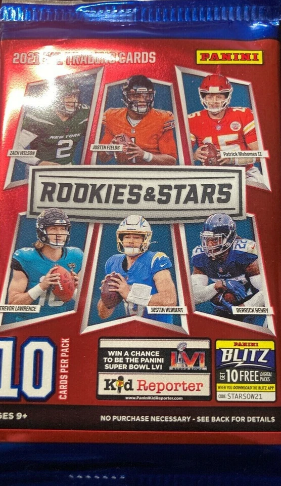 2021 Panini NFL Rookies & Stars Football 10 Trading Card Pack