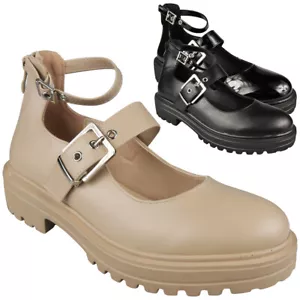 Zapatos de regreso a la escuela Hebilla con cremallera Vestido inteligente Cómodo Hebilla Trabajo Oficina Mujer Talla - Imagen 1 de 14