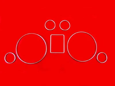 7PCS Set Chrome Gauge Rings For 1996-2001 Audi A4+S4+RS4 Avant / 2001-2004 A6 Foto 1 de 2