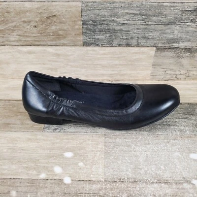 Walking Cradles Wc Tess Women Flat Sz 10 M Black Mestico Leather Slip-on Shoe - Image 1 of 4