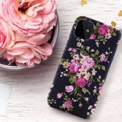 Hard PC Scratch Resistant Flower Case for Teens Girls for iPhone 11/12/SE2/SE3/8 - Image 1 of 4