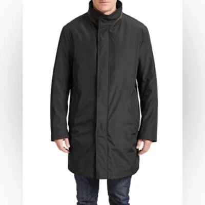 Bugatti Contrast Trim Water-Repellent Coat-BLACK-40 - Image 1 of 4