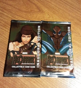 (2) MARVEL RECHARGE INAUGURAL EDITION Trading Card Booster Pack New Sealed - Picture 1 of 2