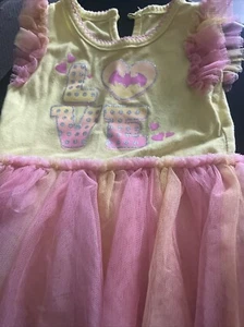 DC Comics Batgirl Girl Bodysuit Tutu Dress 6 9 MO Batman Halloween Costume - Picture 1 of 4
