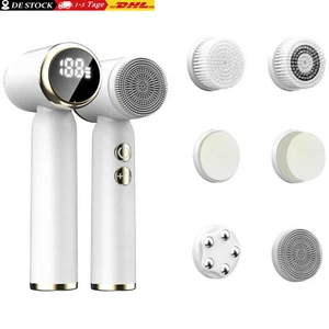 Gesichtsreinigungsbürste 6 in 1 Wasserdichte Elektrische Gesichtsbürste Skin Spa - Bild 1 von 8