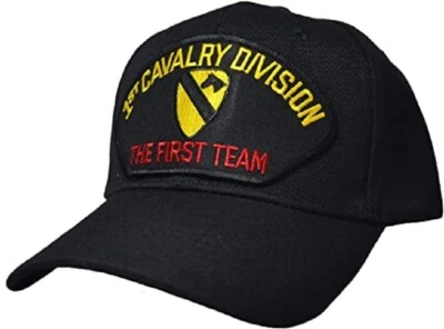 US ARMY ~ 1st Cavalry Division THE FIRST TEAM ~ Adjustable Ball Cap Hat - Photo 1/4