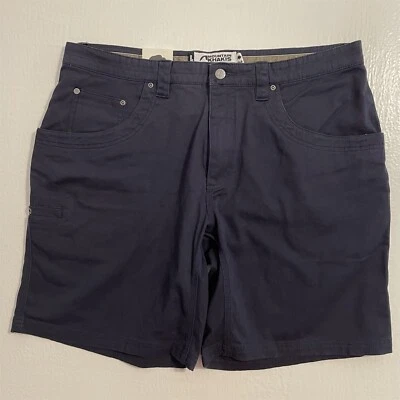 Nuevo con etiquetas Pantalones Cortos Mountain Khakis 38 x 9" Azul Marino M's Camber 105 Calce Clásico Foto 1 de 4