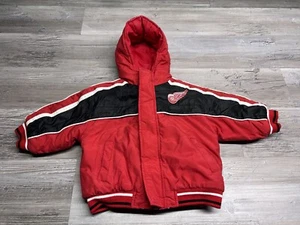 Vintage Red Wings Reversible Hooded Puffer Coat Toddler Size 18-24 M NHL Hockey - Picture 1 of 10