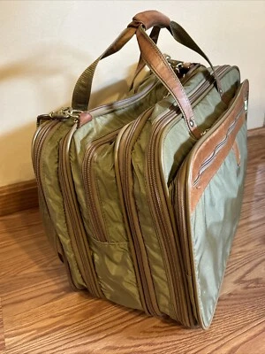 Hartmann Luggage Carry On Travel Bag w/ Leather Trim and Shoulder Strap Large - Image 1 of 4