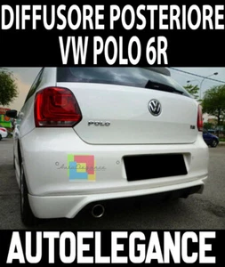SPOILER SOTTO PARAURTI PER VW POLO 6R 2009-2016 DIFFUSORE POSTERIORE ABS / PLAST - Imagen 1 de 13