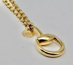 GUCCI Horsebit collar de corpiño collar 750 oro amarillo de 18 quilates - Imagen 1 de 7