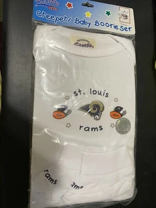 Brandneu NFL St. Louis Rams Kleinkind weiß Creeper/Baby Bootie Set Größe 0-6M - Bild 1 von 1