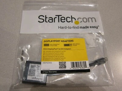 StarTech Mini DisplayPort to DVI Video Adapter 20 pin- Black - MDP2DVI3 - Image 1 of 2