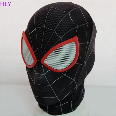 Prop Superhero Spider Man Into The Spider-Verse Miles Morales Mask Cosplay Hoods - Image 1 of 4