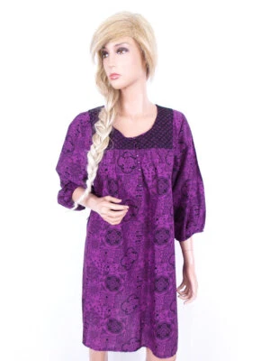 Soyaconcept  T. L Morado Longitud hasta la rodilla Vestido recto Algodón Manga 3 - Imagen 1 de 4