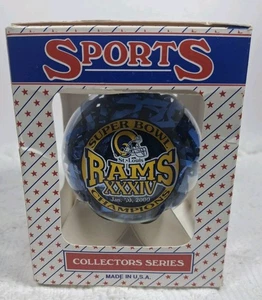 Sport St Louis Rams Superbowl Champions Ornament Jan 2000 blau & gold USA GLAS - Bild 1 von 8