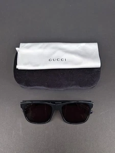 Gafas de sol para hombre GUCCI GG0746S 001 negras grises brillantes cuadradas 57 mm - Imagen 1 de 11