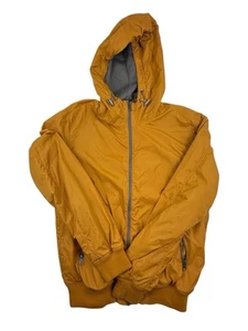 L.O.G.G. by H&M Mens Hooded Windbreaker Jacket Mustard Yellow Size Medium Zip Up - Picture 1 of 12
