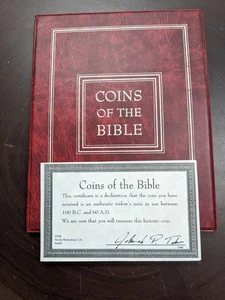 Widows Mite Biblical Coin Certified Authentic w/Deluxe Album - Picture 1 of 9
