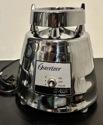 Licuadora clásica Osterizer Beehive de colección - base de repuesto plateada solo funciona Foto 1 de 4