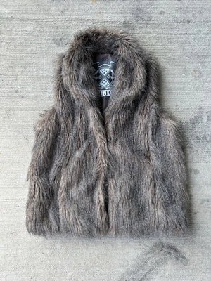 Jou Jou Faux Fur Vest Jacket Womens 2XL Brown  Western Outdoor Preppy - Image 1 of 4