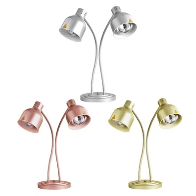 Food Heat Lamp,500W Commercial 2-Head Warmer Warming Light with 2- Bulbs - Image 1 of 4