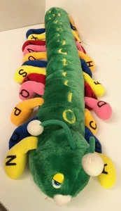 1980er Randtoy ZOLLWURM Raupe Tausendfüßler 24 Zoll Plüsch Zahlen Buchstaben Vintage T6 - Bild 1 von 3