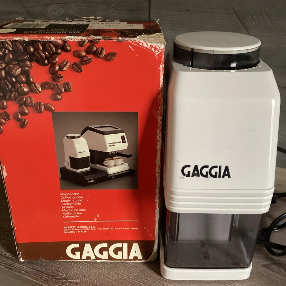 Molinillo de Café Gaggia Blanco Hecho en Italia Modelo Con Caja Foto 1 de 4