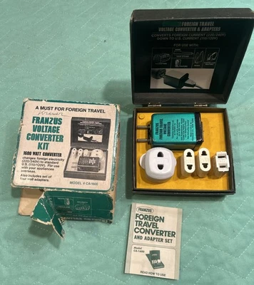 Vintage Francis Foreign Voltage Converter Kit 1600 Watt CA-1600 - Image 1 of 4