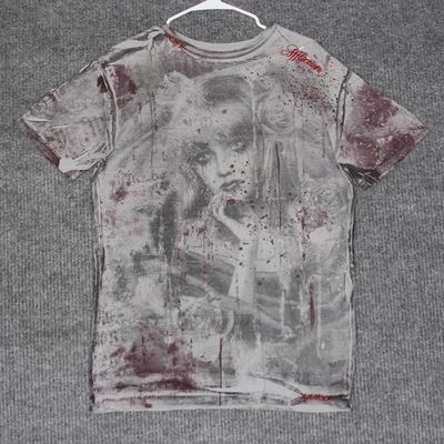 Affliction Мужская футболка средний плачущий ангел девочка тату серый Y2K гранж Skater - Изображение 1 из 4