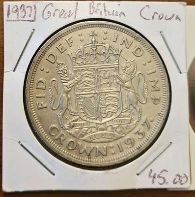 Gran Bretaña 1937 corona de plata UNC Foto 1 de 2