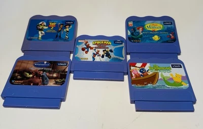 VTech V.smile Lot of 5 Game Cartridges Spiderman & Friends,toy Story 2, Mermaid, - Image 1 of 4