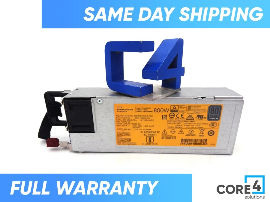 HP 754378-001 800W RANURA FLEXIBLE TITANIO FUENTE DE ALIMENTACIÓN - 720482-B21 Foto 1 de 1