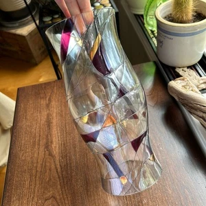 Partylite CalypsoMosaic Retired Hurricane Candle Shade Stained Glass Replacement - Picture 1 of 14