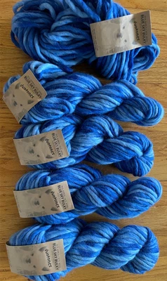 Blue Sky Alpacas Fiber Duotones Alpaca Wool Bulky Yarn Lot 5 Peru Blue - Image 1 of 3