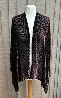 Cárdigan ligero GRIZAS Silk Velvet Devore Bubbles kimono S/M Multi Foto 1 de 4