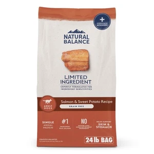 Natural Balance Salmon and Sweet Potato Limited Ingredient Dog Food 24 Pound Bag - Picture 1 of 9