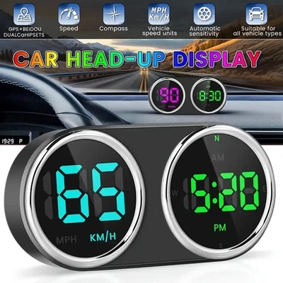 Dash HUD Speedometer with Fuel Efficiency Tracking and Overspeed Notifications - Image 1 of 4