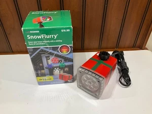 Gemmy Snow Flurry LED Lichtshow Projektion Weihnachten weiß Weihnachten Schneefall - Bild 1 von 5