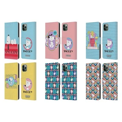PEANUTS SNOOPY DECO DREAMS LEATHER BOOK WALLET CASE FOR APPLE iPHONE PHONES - Image 1 of 4