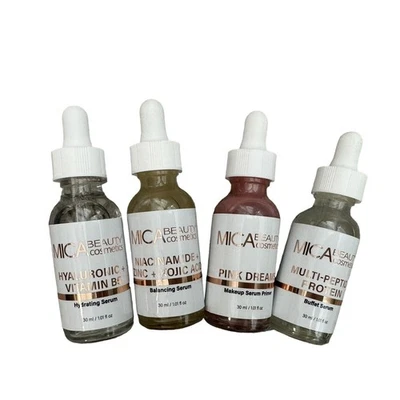 MICA Beauty Cosmetics Suero Equilibrante, Suero Hidratante, Suero de Maquillaje y Buffet Foto 1 de 4