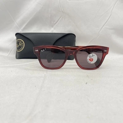 Gafas de Sol Ray Ban Unisex Gruesas Cuadradas Polarizadas RB0880S Transparente Rojo Foto 1 de 4